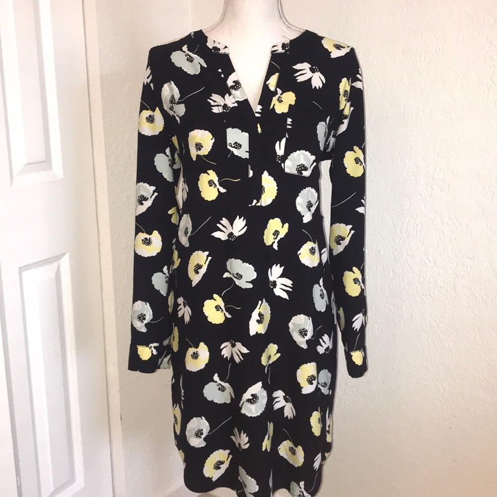 Floral navy dress
